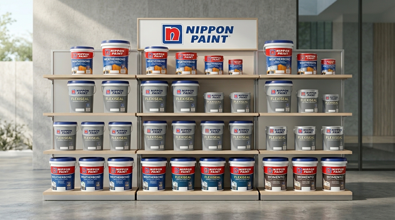 Painter applying durable exterior wall paint