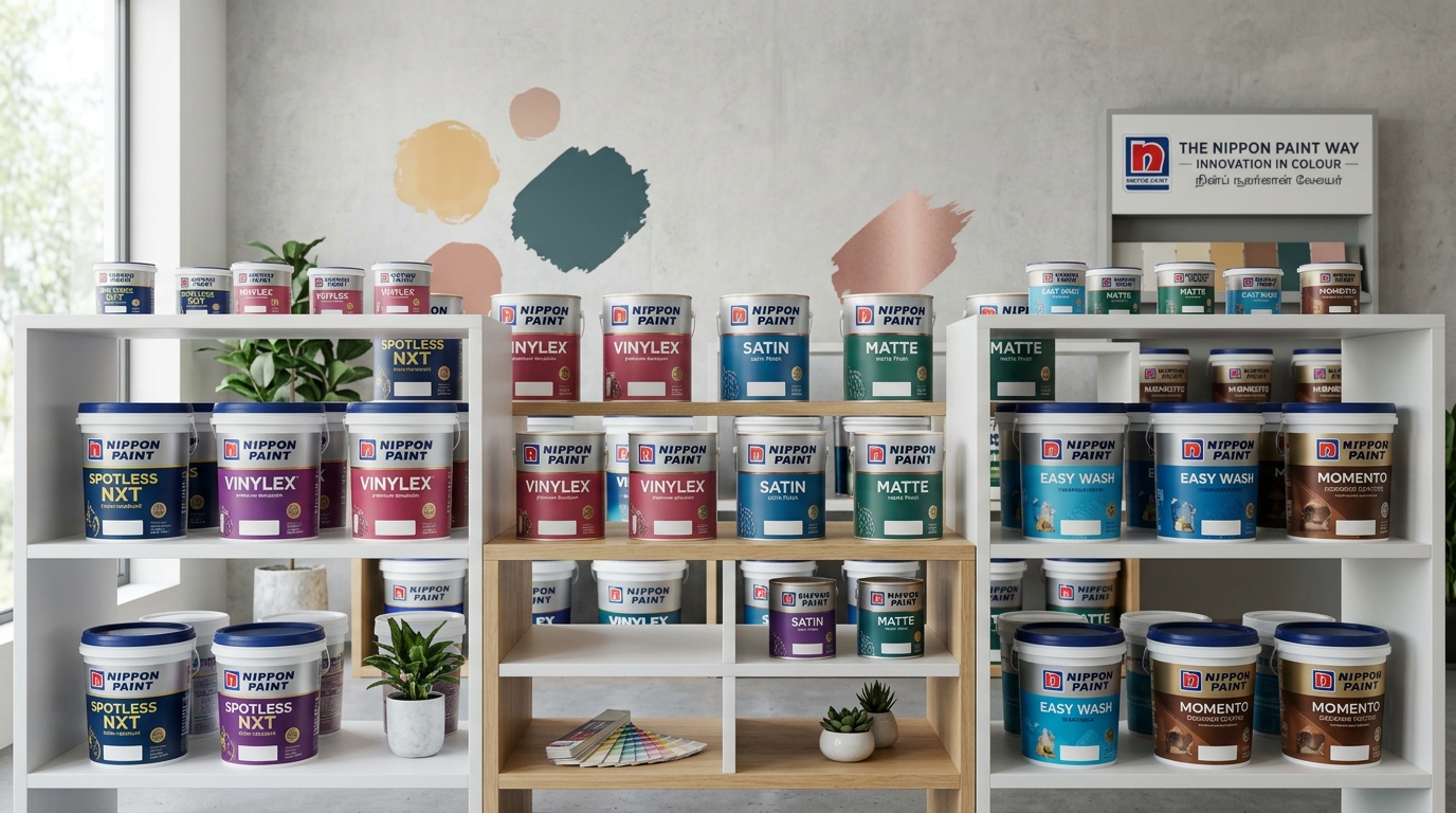 Professional applying bright interior wall paint
